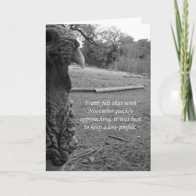 Tarjeta Festiva Humor de Turquía de la acción de gracias (Anverso)