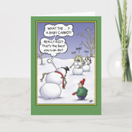 Tarjeta Festiva Humor navideño, tamaño importa