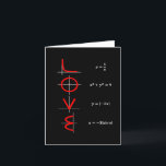 Tarjeta Festiva Humor nervioso | Math and Science Geek Love Graph<br><div class="desc">¡Los nervios también necesitan amor! Un diseño de humor de ecuaciones matemáticas geniales, geek (casi exacto) perfecto para cualquier geek científico. La tipografía moderna de escritura con letras a mano con letras en el cepillo, que incluye un guión casual con letras a mano, es una excelente manera de divertirse en...</div>