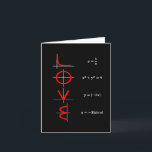 Tarjeta Festiva Humor nervioso | Math and Science Geek Love Graph<br><div class="desc">¡Los nervios también necesitan amor! Un diseño de humor de ecuaciones matemáticas geniales, geek (casi exacto) perfecto para cualquier geek científico. La tipografía moderna de escritura con letras a mano con letras en el cepillo, que incluye un guión casual con letras a mano, es una excelente manera de divertirse en...</div>
