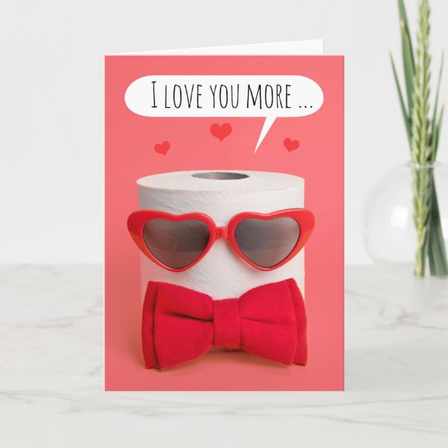 Tarjeta Festiva Humor pandémico de papel higiénico feliz día de Sa (Anverso)