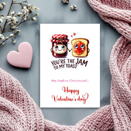 Tarjeta Festiva Humor Valentine Card with Silly Fruit Characters