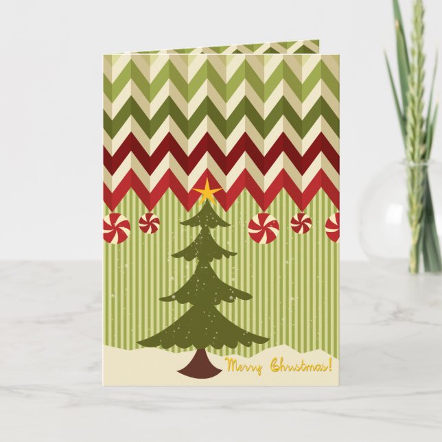 Tarjeta Festiva Humorística Retro Buscar Navidades (Anverso)