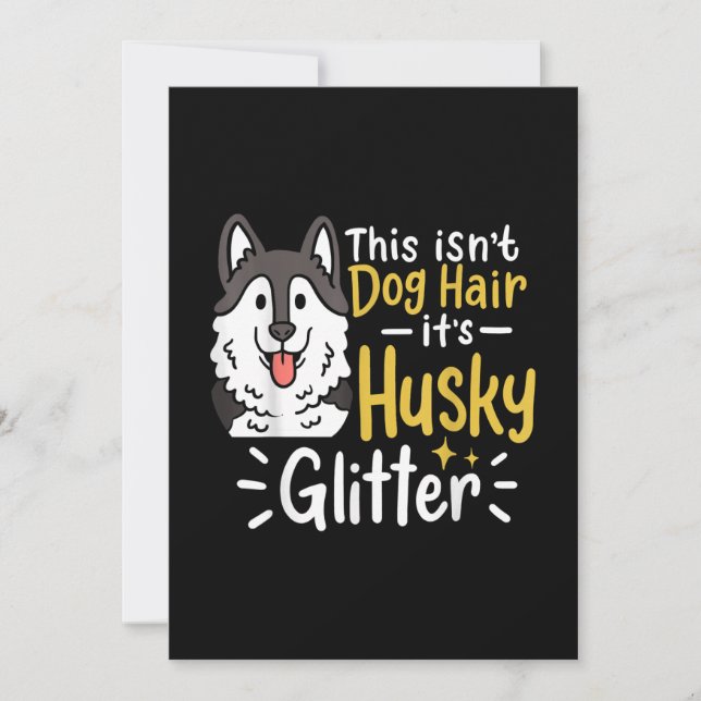 Tarjeta Festiva Husky Lover Dueño Regalos Husky Hair T-Shirt (Anverso)