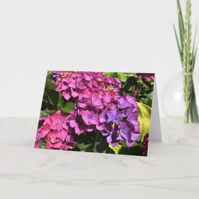Tarjeta Festiva Hydrangeas (Anverso)