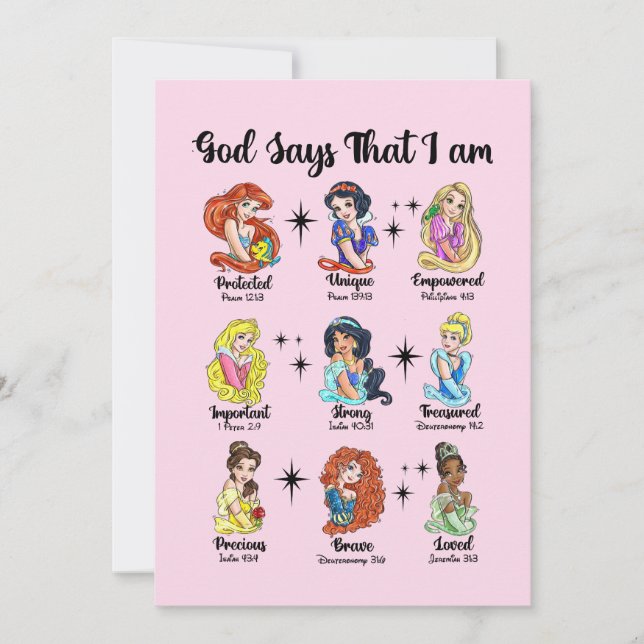 Tarjeta Festiva I am a princess King of Kings greeting card (Anverso)