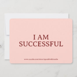 Tarjeta Festiva I am successful Card, Custom Gift for Her & Friend