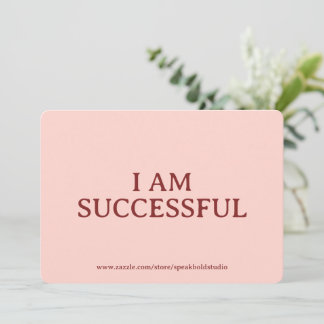 Tarjeta Festiva I am successful Card, Custom Gift for Her & Friend