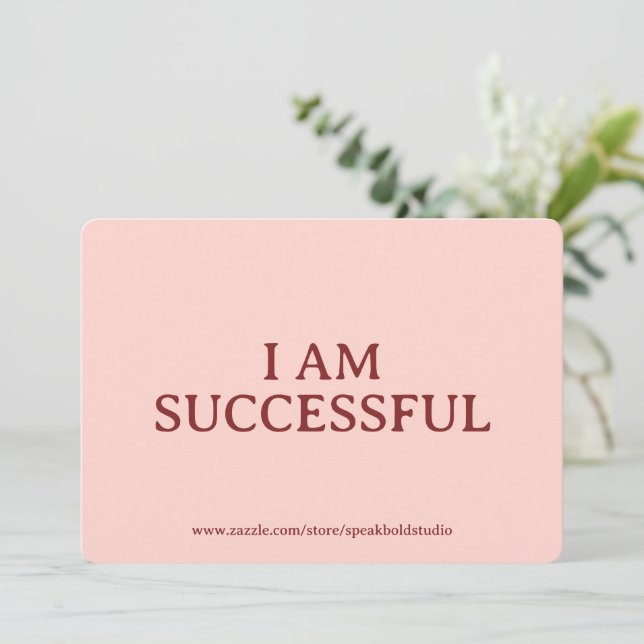 Tarjeta Festiva I am successful Card, Custom Gift for Her & Friend (Anverso de pie)