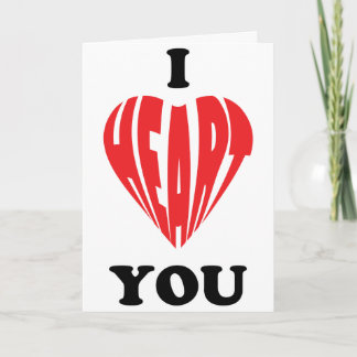 Tarjeta Festiva I corazón usted - letras