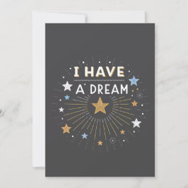Tarjeta Festiva I Have a Dream Inspirational Starburst Art