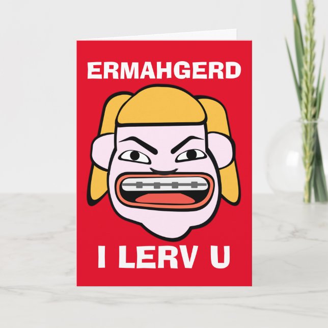 Tarjeta Festiva I Lerv U Día de San Valentín (Anverso)