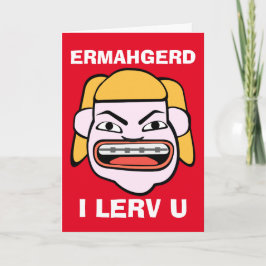 Tarjeta Festiva I Lerv U Día de San Valentín