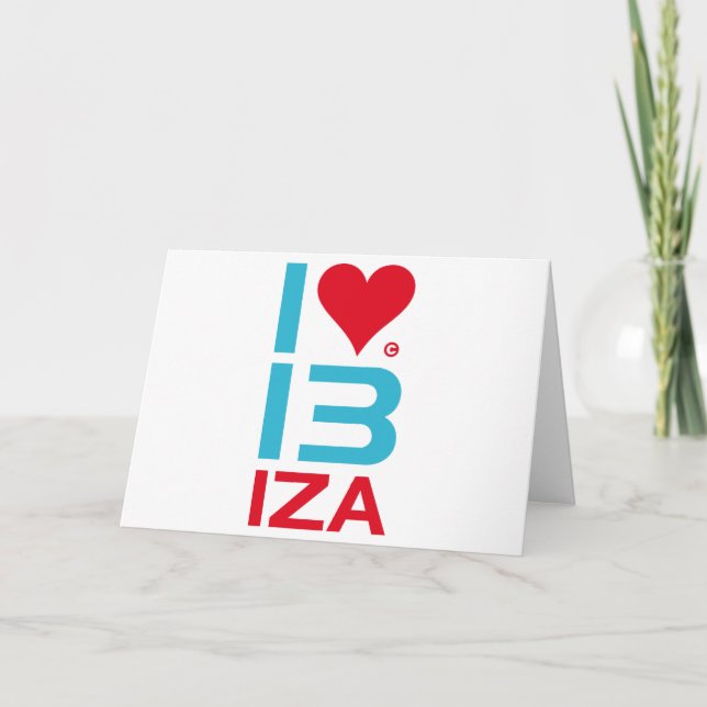 TARJETA FESTIVA I LOVE IBIZA (Anverso)