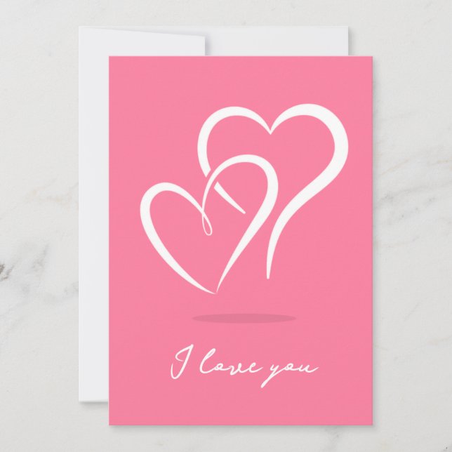 Tarjeta Festiva I love you (Anverso)