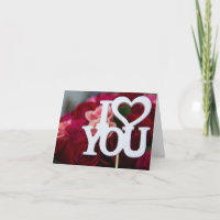 I Love You | Corazón de texto en bloques en foto d
