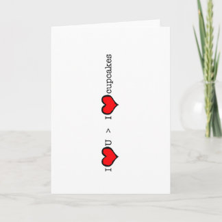 Tarjeta Festiva I Love You > Cupcakes Valentine's Day Card