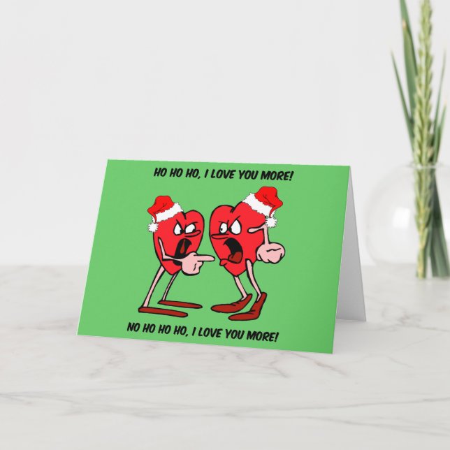 Tarjeta Festiva I love you more Christmas (Anverso)