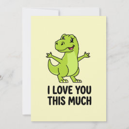 Tarjeta Festiva I Love You This Much Cute Dinosaur 