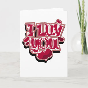 Tarjeta Festiva I Luv que usted carda