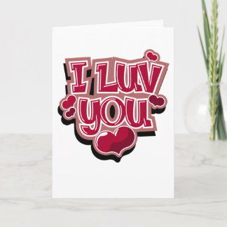 Tarjeta Festiva I Luv que usted carda