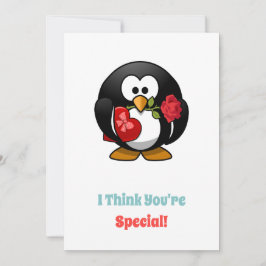 Tarjeta Festiva I Think You're Special Penguin Printable 