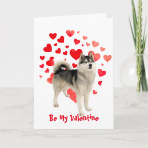 Tarjeta Festiva I Woof Love You Husky Dog Valentine