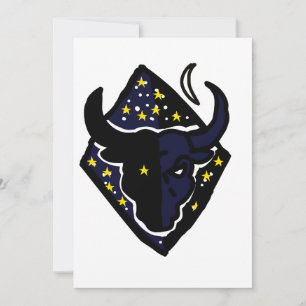 Tarjeta Festiva Icono de toro minimalista