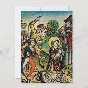 Tarjeta Festiva Iconografía artística del protomártir San Esteban