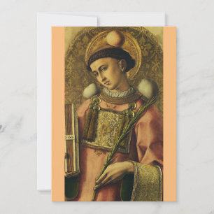 Tarjeta Festiva Iconografía artística del protomártir San Esteban