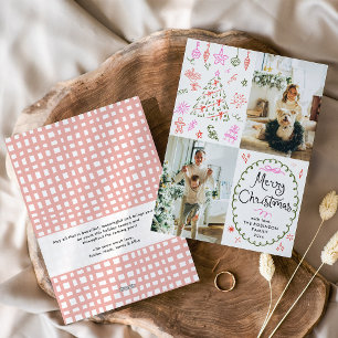 Tarjeta Festiva Iconos caprichosos dibujados con la mano en navida