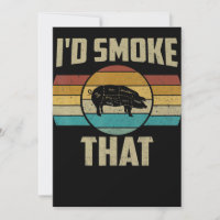 Id Fumar Ese Gracioso Retro BBQ Pig Meat Grill Reg