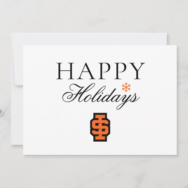 Tarjeta Festiva Idaho State University Bold Bengala Logo (Anverso)
