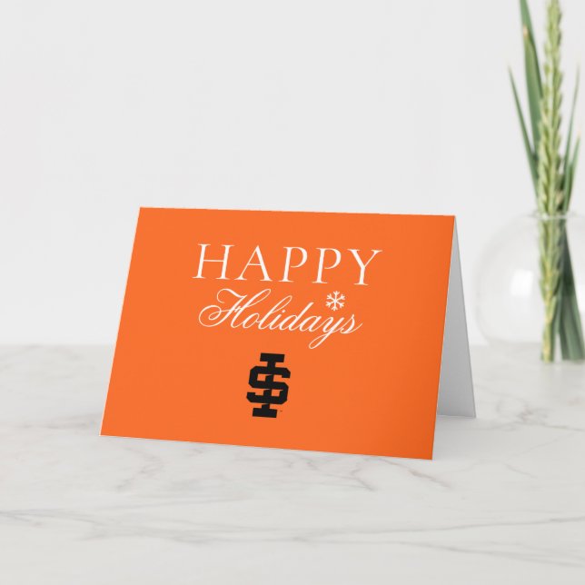 Tarjeta Festiva Idaho State University Bold Bengala Logo (Anverso)