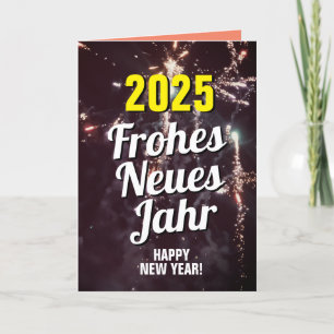 Tarjeta Festiva Idioma alemán   Descarga de Feliz Año Nuevo 2025