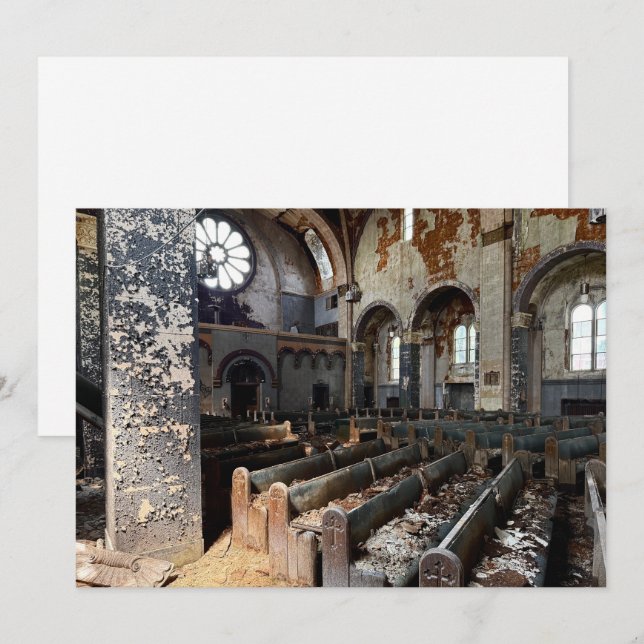 Tarjeta Festiva Iglesia abandonada (Anverso / Reverso)