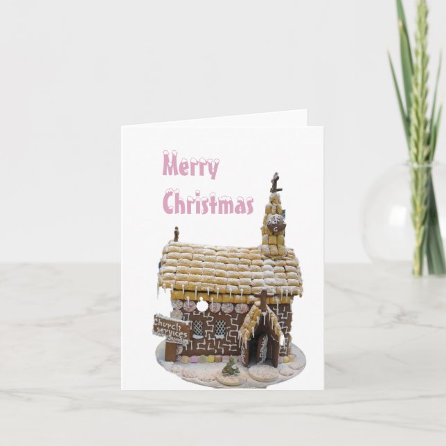 Tarjeta Festiva Iglesia de los navidades (Anverso)