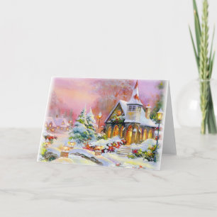 Tarjeta Festiva Iglesia de los navidades