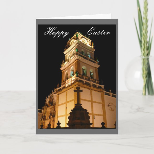 Tarjeta Festiva Iglesia de Semana Santa (Anverso)