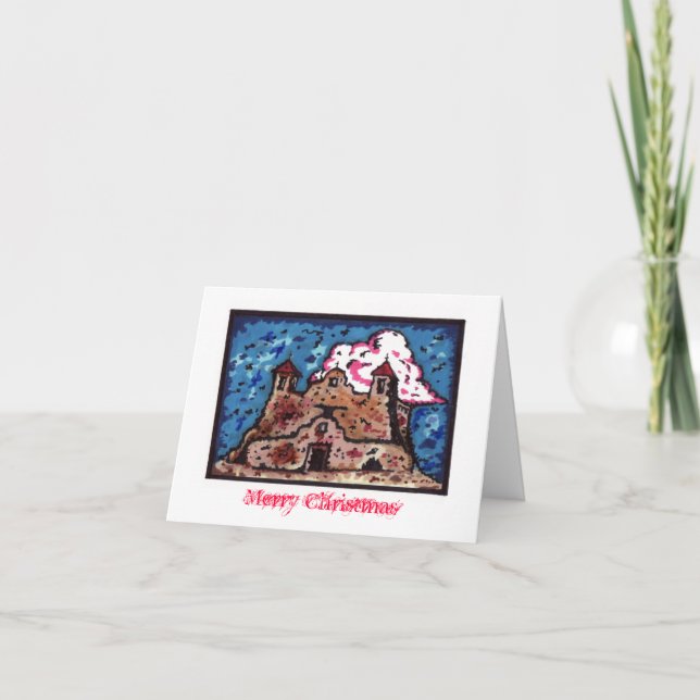 Tarjeta Festiva iglesia en Isleta (Anverso)