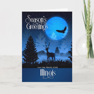 Tarjeta Festiva Illinois El Deer Woodland Estatal Prairie