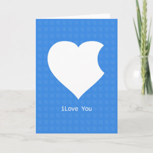 Tarjeta Festiva iLove You Card-blue