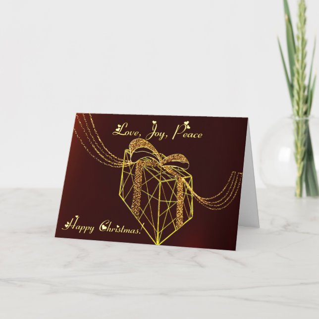 Tarjeta Festiva Iluminación de caja de regalo (Anverso)