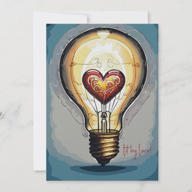 Tarjeta Festiva Iluminado por amor (Anverso)