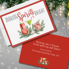 Tarjeta Festiva Iluminando Espíritus Modernos Corporativos