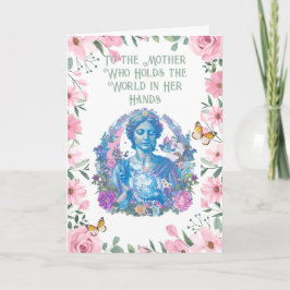 Tarjeta Festiva Ilustración Colorida de la Madre Tierra