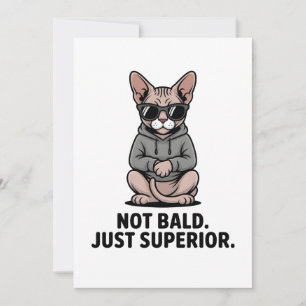 Tarjeta Festiva Ilustración de actitud de gato Sphynx superior