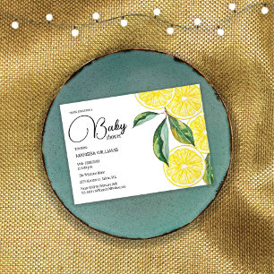 Tarjeta Festiva Ilustracion de acuarela de limón Slices