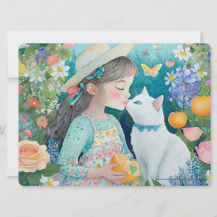 Tarjeta Festiva Ilustración de amor eterno