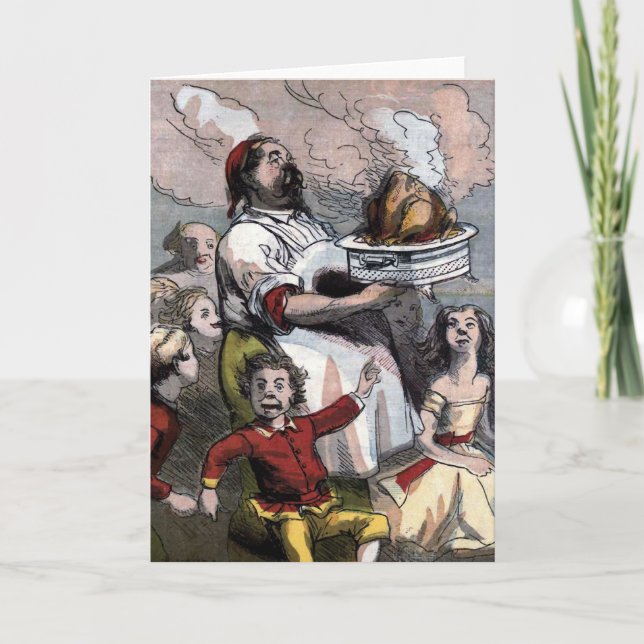 Tarjeta Festiva ilustracion de época "Navidades Turquía" (Anverso)